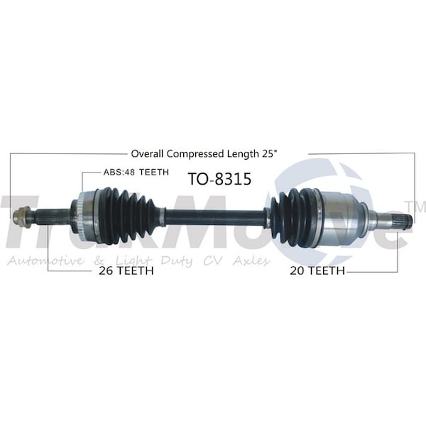 Surtrack Axle Cv Axle Shaft, To-8315 TO-8315 - main